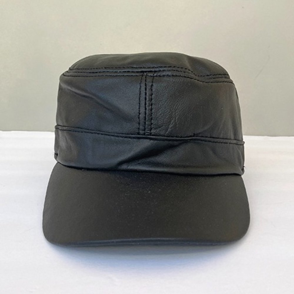 NWT, Lambskin Leather, Cadet Style Cap